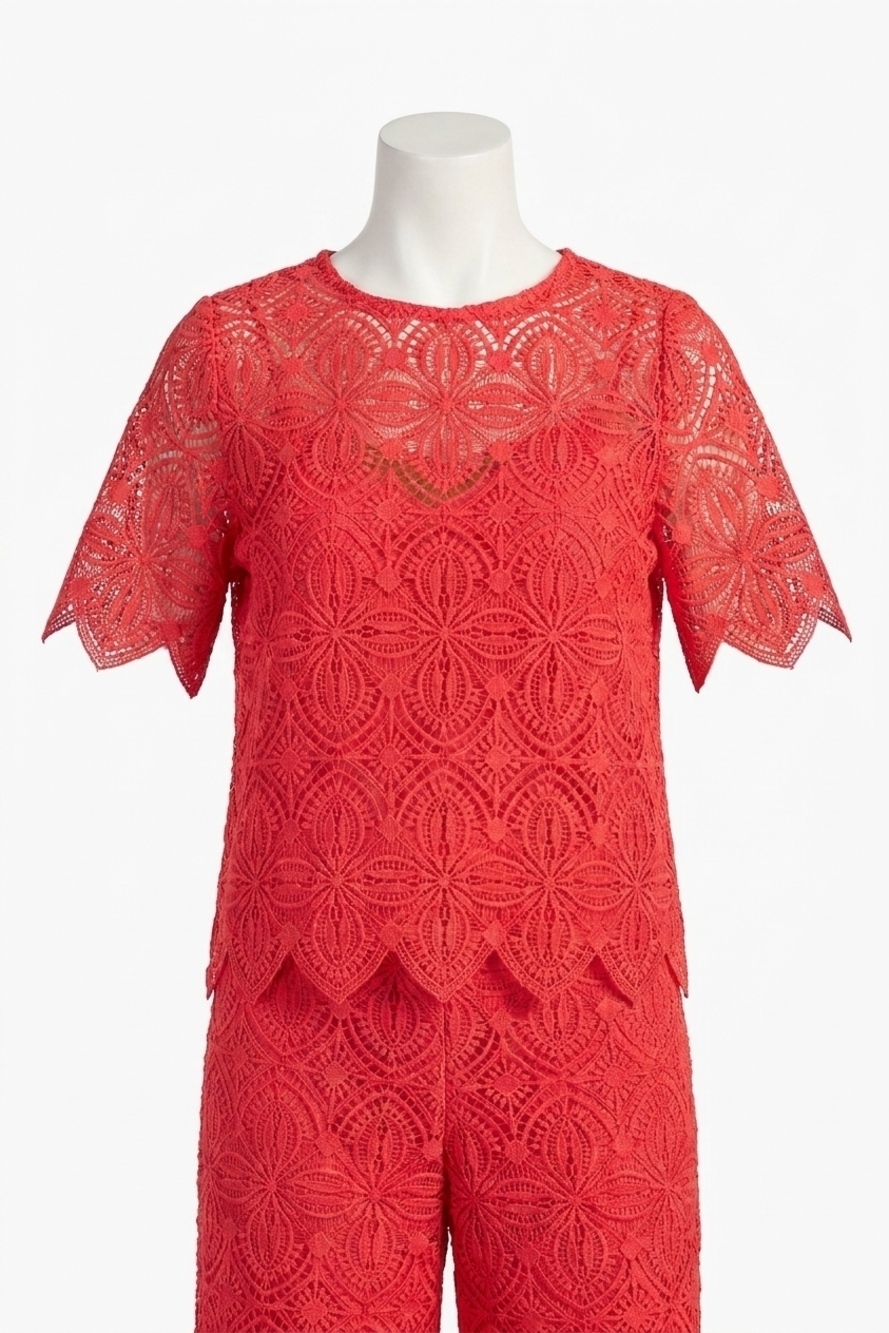 NEW TRINA TURK khalida top in red